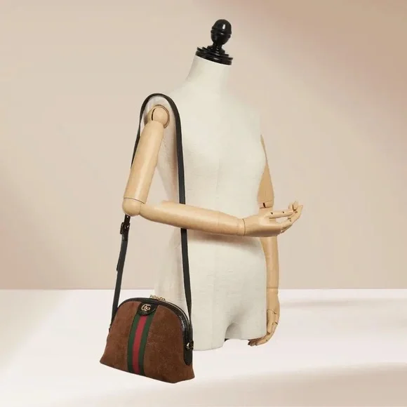 Gucci Brown and Green Crossbody Bag - Picture 2 of 10